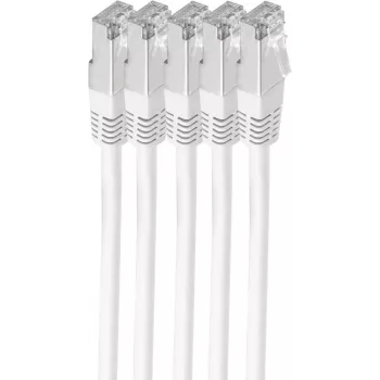 shiverpeaks BS75711-H0.25W-SET5 Netzwerkkabel Weiß 0,25 m Cat6 S/FTP (S-STP) (BS75711-H0.25W-SET5)