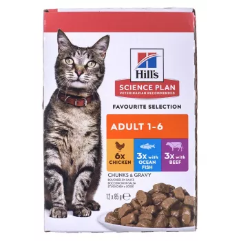HILL'S Feline Adult Multipack Classic - Beutel 12x85g