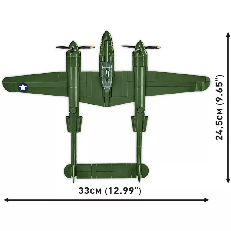COBI Lockheed P-38 Lightning. Produkttyp: Bausteine, Empfohlenes Mindestalter: 7 Jahr(e), Thema: Streitkräfte, Anzahl der Teile: 332 Stk.