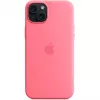 Silikonhülle Cover Apple iPhone 15 Plus Pink Monochromatisch 6,7 Zoll
