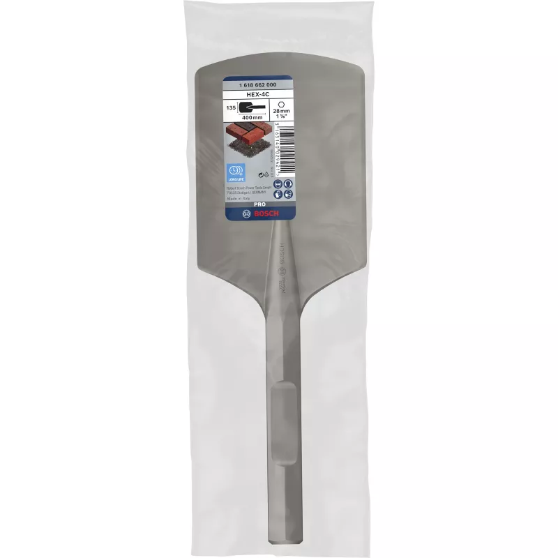Bosch 1 618 662 000 Sechskantschaft-Flachmeißel, 135 x 400 mm