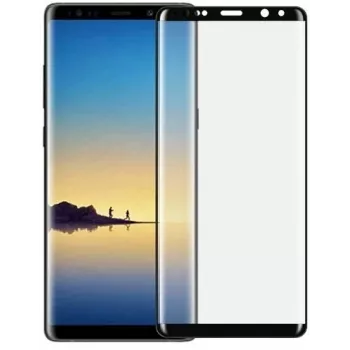 Tempered Glass Screen Protector Devia für Samsung Galaxy Note8 — 3D Curved, Schwarz