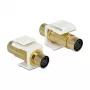 Keystone-Modul DELOCK 86338 — Mini-DIN 4 auf Mini-DIN 4, weiß, 22×40×15 mm