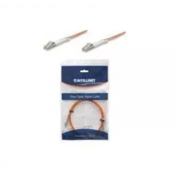 Intellinet Glasfaser-Patchkabel, OM2, LC/LC, 3 m, Orange, Duplex, Multimode, 50/125 µm, LSZH, Faser, lebenslange Garantie