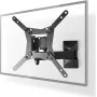 Nedis Wandhalterung Full-Motion – für Bildschirme von 10 bis 81,30 cm (32 inch), Neigung 15°, Tragfähigkeit 30 kg (TVWM31BK)