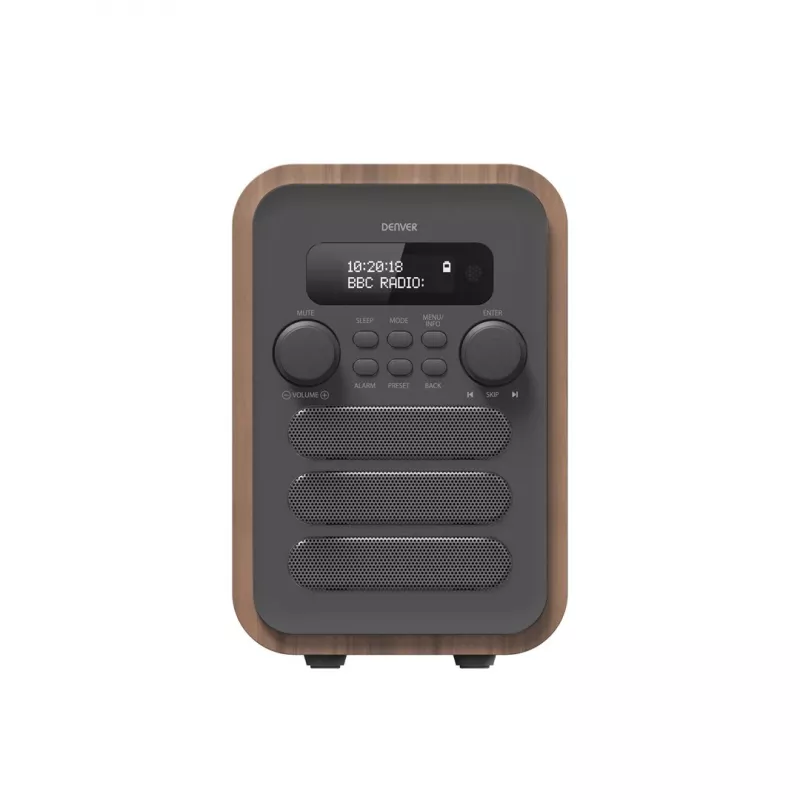 Denver DAB-48Grau Personal Digital Grau, Holz