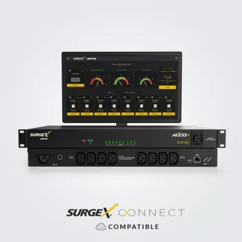 Stromverteilungseinheit SurgeX Access 10A mit 9× IEC C13 Steckdosen