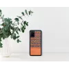 Handyhülle man and wood für Samsung Galaxy S20+ — braun kariert mit schwarzem Rand