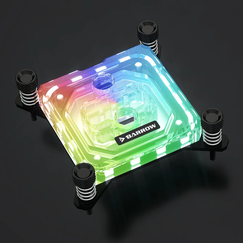 Wasserkühler Barrow LTYK3-04I Schwarz Acryl RGB für CPU-Kühlung, Acryl-Deckel, RGB-Beleuchtung