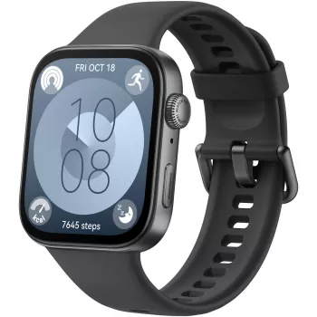 Huawei WATCH Fit 3 4,62 cm (1,82 inch) AMOLED 43,2 mm Digital 408 x 480 Pixel Touchscreen Schwarz Wi-Fi GPS (Satellit)