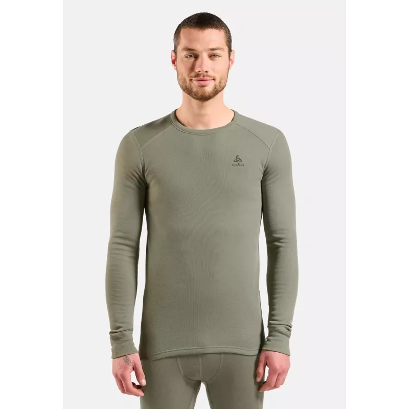 ODLO BL TOP Rundhals l/s ACTIVE WARM Langarm-Thermounterwäsche, Größe M, Grau