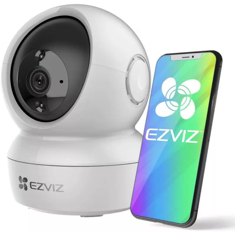 EZVIZ H6c 1920 x 1080 IP-Überwachungskamera, innen, kugelförmig, Wi‑Fi & Ethernet, 4 mm Objektiv, 360° Schwenkbereich, microSD bis zu 256 GB