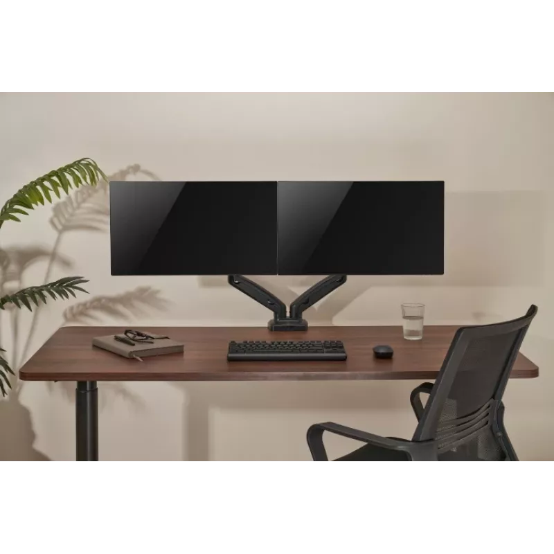 Monitorarm up up Economical Interactive Counterbalance Dual Monitor Arm Mattschwarz VESA 75x75/100x100