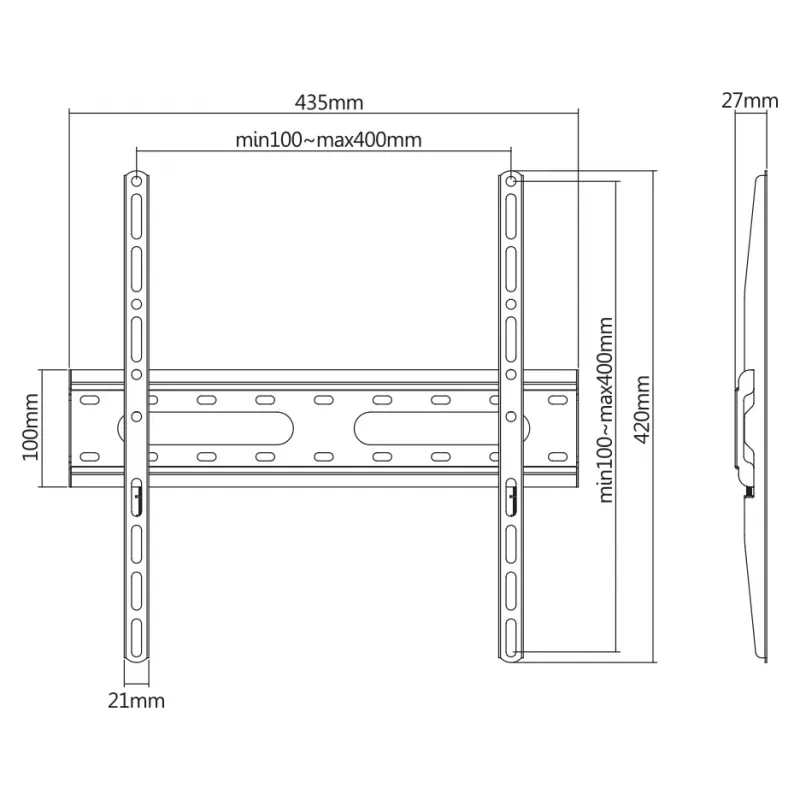 TV-Wandhalterung SBOX PLB-2544F-2 für 32–70 Zoll Fernseher, bis 45 kg, VESA 400x400