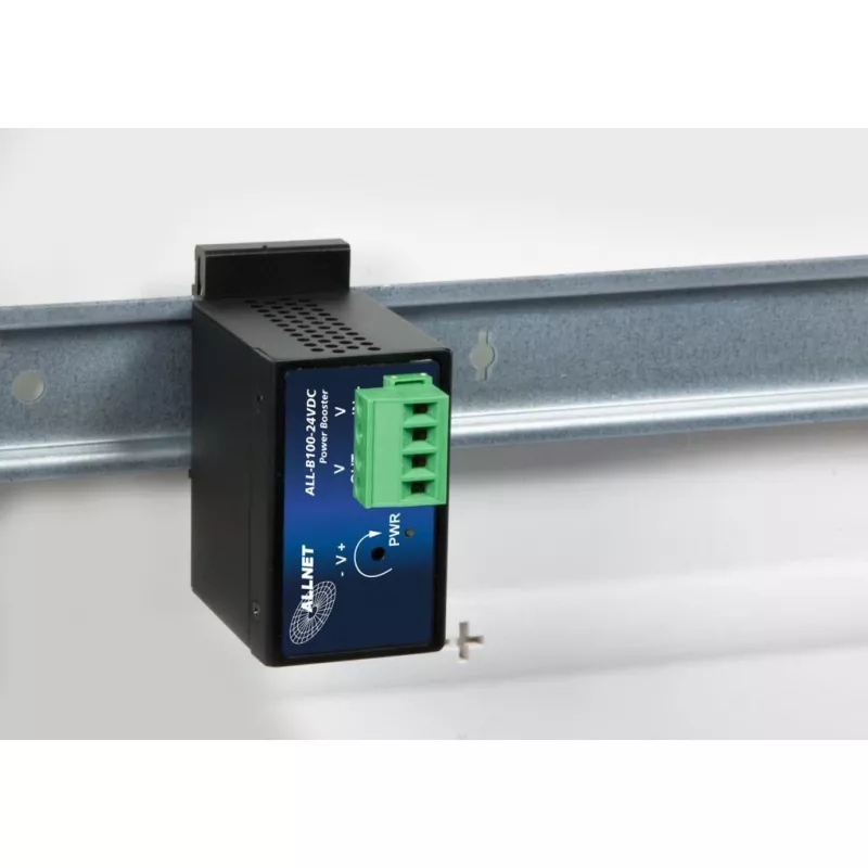 DC-DC Power Booster ALLNET ALL-B100-24VDC: 24VDC-Eingang auf 48–55VDC-Ausgang, bis zu 95W