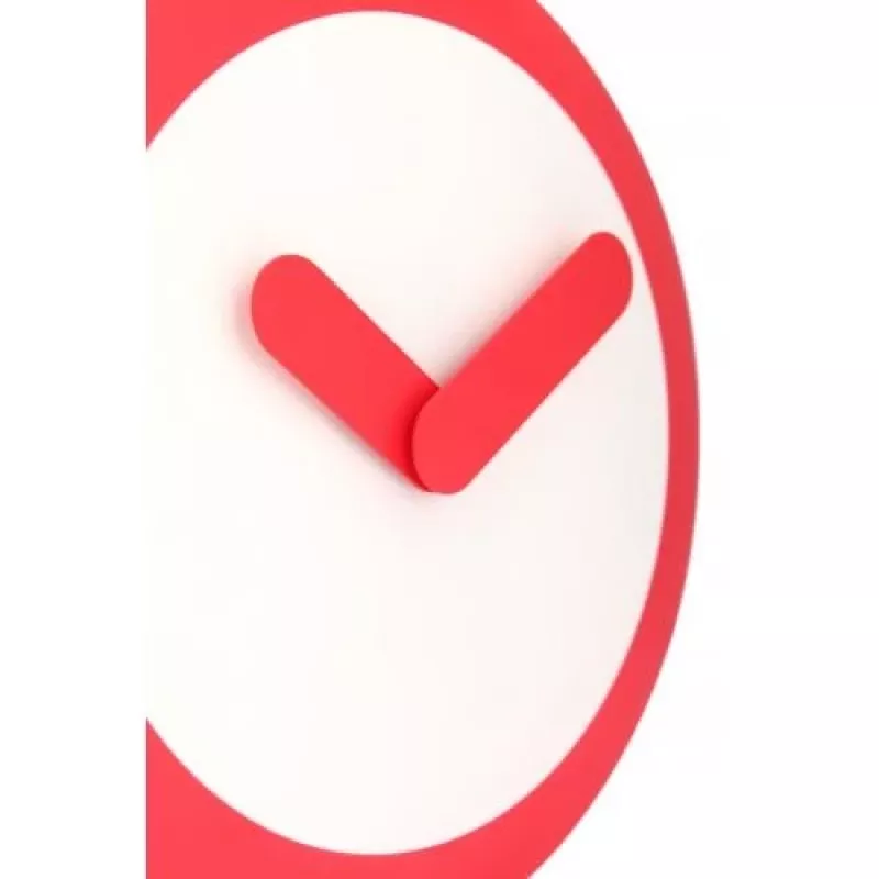 NeXtime klok 2615ro Focus, Ø25 cm, Wanduhr, Weiß/Rot