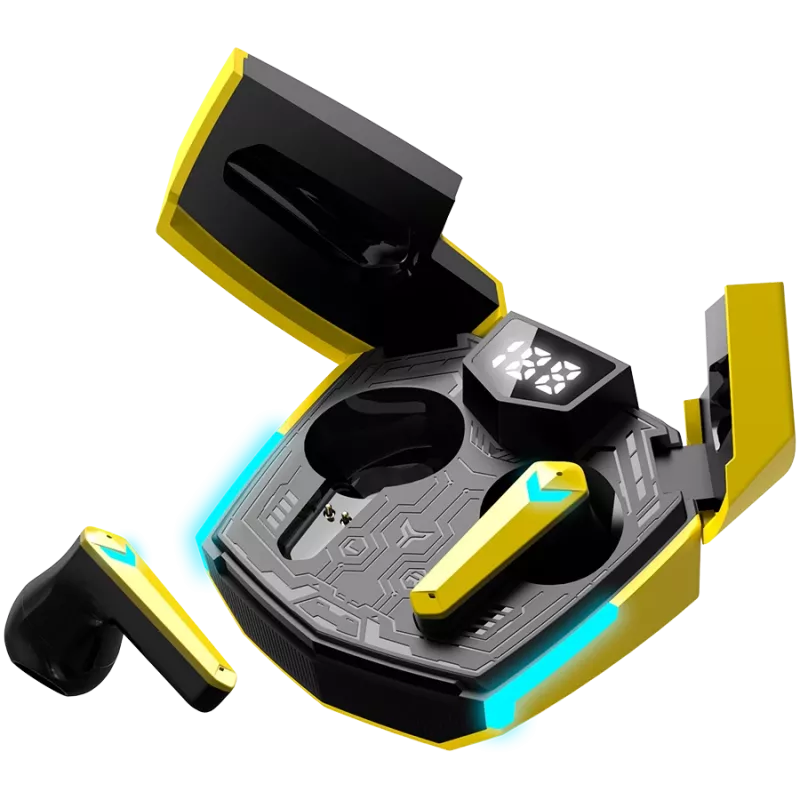 Canyon GTWS-2 Kopfhörer Kabellos Ohrhaken Gaming USB Type-C Bluetooth Lade-Dock Gelb (CND-GTWS2Y)