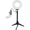 LED-Ringleuchte 12 cm mit Tischstativ bis 24,5 cm, USB, RGBW