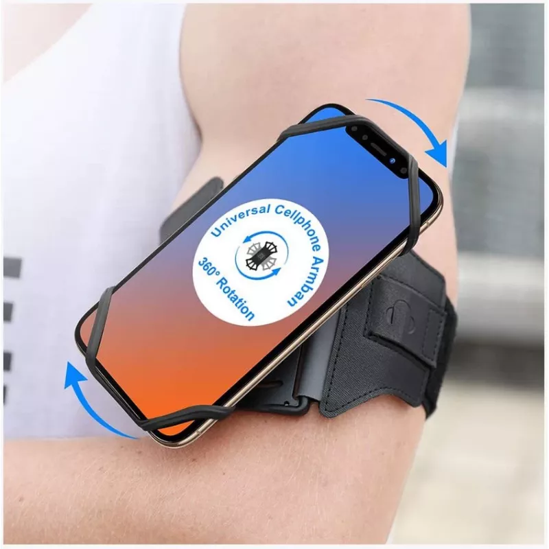 Armband Tellur A100 Schwarz verstellbare Passform für Smartphones — Sportarmband, Universalgröße