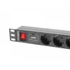 Lanberg | Stromverteilungseinheit (PDU) 19 Zoll 1U 10A 2M 7x Schuko-Steckdosen | PDU-07F-0200-IEC-BK