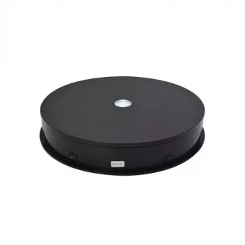 Elektrischer 360° Drehständer mit LED-Beleuchtung, rund 30 cm, schwarz