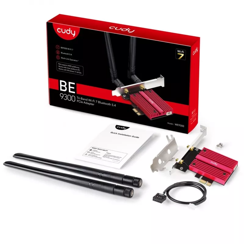 Cudy WE9300 Netzwerkkarte Intern WLAN / Bluetooth 5765 Mbit/s