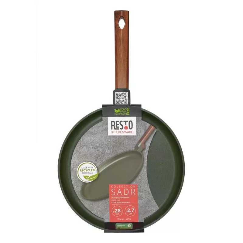 Flache Crêpe-Pfanne RESTO 93712 — 28 cm Durchmesser, 2,7 cm Höhe