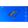SAVIO Adapter USB-C 3.1 Gen.1 (M) auf RJ-45 Gigabit Ethernet (F), 1000 Mbps, AK-56, grau