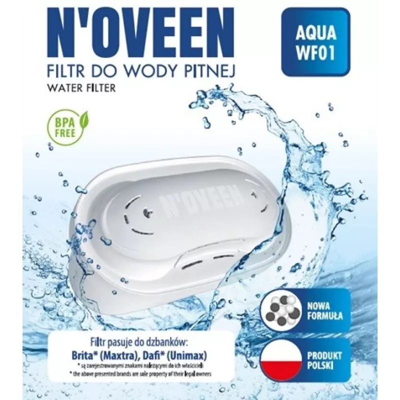 NOVEEN AQUA WF01 Ersatz-Membranfilter kompatibel mit BRITA MAXTRA und DAFI UMINAX