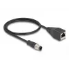 DeLOCK M12 Adapterkabel D-codiert 4-polig Stecker auf RJ45 Buchse 50 cm