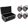 LED-Spot-Set EUROLITE SLS-6 TCL 4x mit Koffer TDV-1, 4-teiliges Kit, RGBW-Washlights