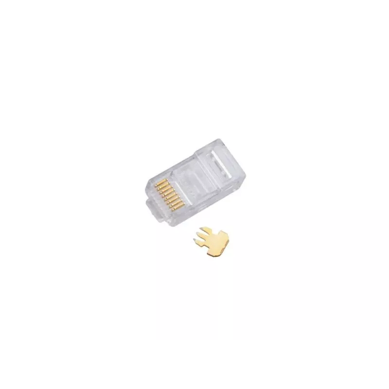 RJ-45-Steckverbinder Alantec WT118, RJ45-Stecker gerade, Cat5e, U/UTP (UTP), transluzent weiß, Packung mit 100 Stück