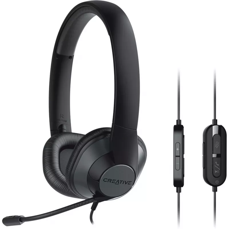 Creative 51EF0960AA000 HS-720 V2 On-Ear Headset Schwarz Silber