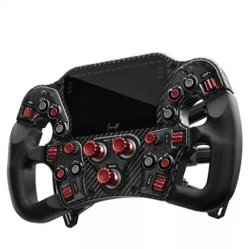 Lenkrad Asetek Invicta 4,3-Zoll LCD USB-C Red on Schwarz Edition