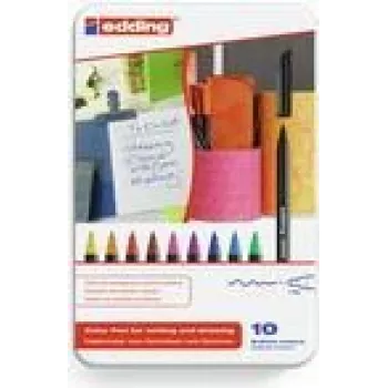 Filzstift Edding 1200 colourpen Fein Schwarz Blau Braun Grün Orange Pink Lila Rot Gelb 10 Stk.