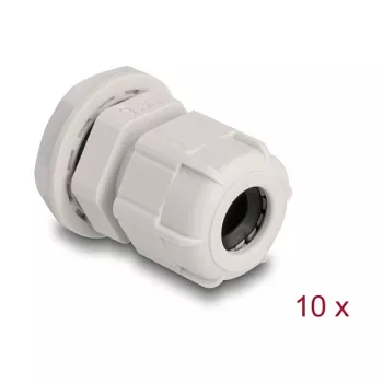 Kabelverschraubung M16 DELOCK, Kunststoff, grau, 10er-Pack