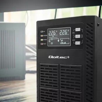 Qoltec 52281 USV (unterbrechungsfreie Stromversorgung) Doppelwandlung (Online) 2 kVA 2000 W 3 AC-Ausgänge