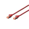 Netzwerkkabel Digitus CAT 6 S/FTP RJ-45 0,5 m Rot