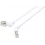 Renkforce RF-6071564 RJ45-Netzwerkkabel, Patchkabel CAT 6a F/UTP 0,50 m Weiß Steckkontakte 360° drehbar, abgewinkelter Kabelausgang 1 Stk. (RF-6071564)