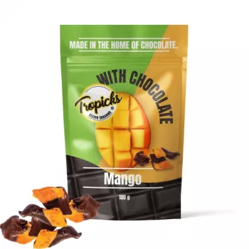 Tropicks Getrocknete Mango mit Schokolade 100 g