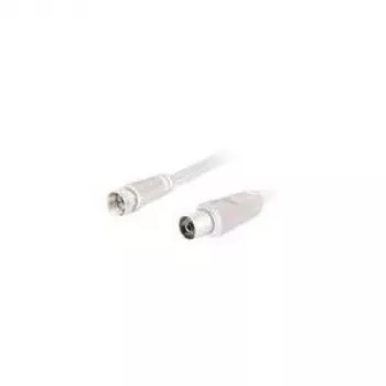 Wentronic Goobay SAT/Antennen-Verbindungskabel, Weiß, 2,5 m – F-Stecker IEC/Koax-Buchse (11830)