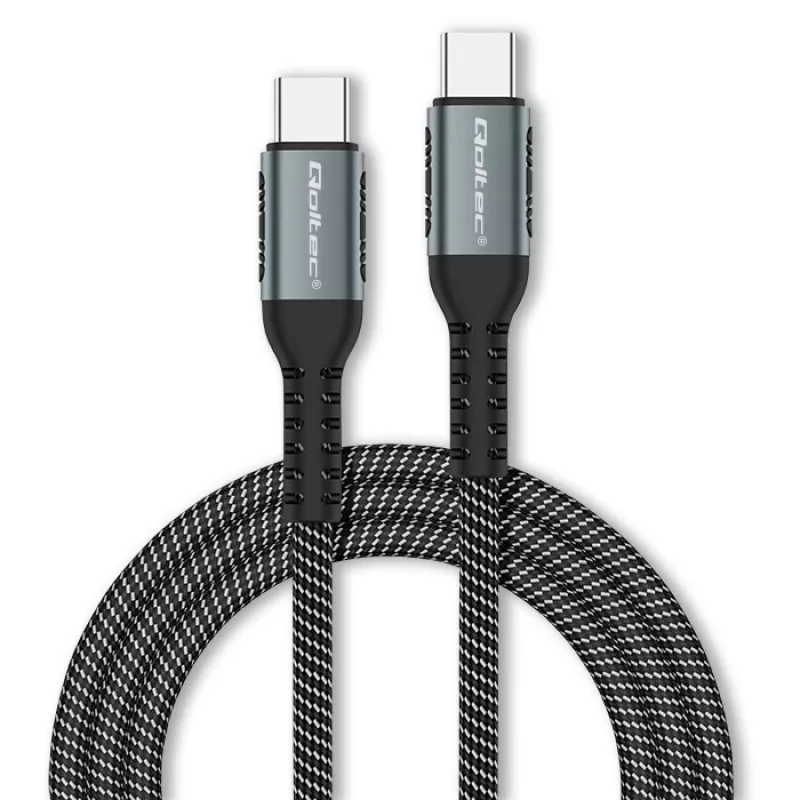 USB-Kabel Qoltec 52358 1,5 m USB-C Schwarz USB 2.0 0,48 Gbit/s