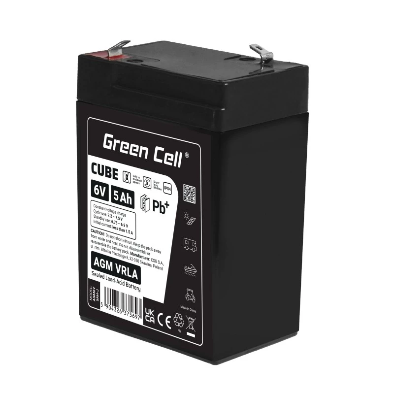 UPS-Batterie Versiegelte Blei-Säure Grün Cell AGM6V5AH-J 6 V 5 Ah