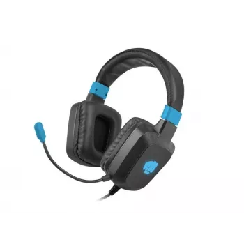 Kabelgebundenes Gaming-Headset Fury NFU-1584 mit Bügelmikrofon, ohrumschließend, 98 dB, 15–25000 Hz, 2 m Kabel, USB und 3,5 mm, blau