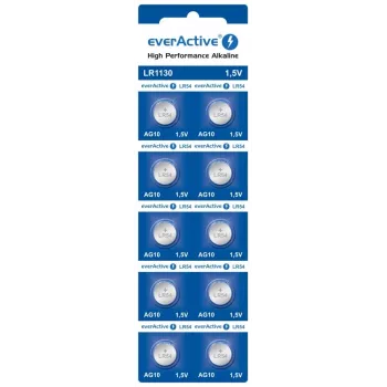 Mini-Alkalibatterien everActive G10 LR1130 LR54 10 Stück