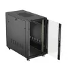 Rack-Schrank LANBERG FF01-6222-12B 22U 600x1200 mm schwarz mit Glasfront- und -rücktüren
