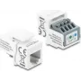 DELOCK Keystone-Modul RJ11 auf 4-polige Klemmleiste, weiß