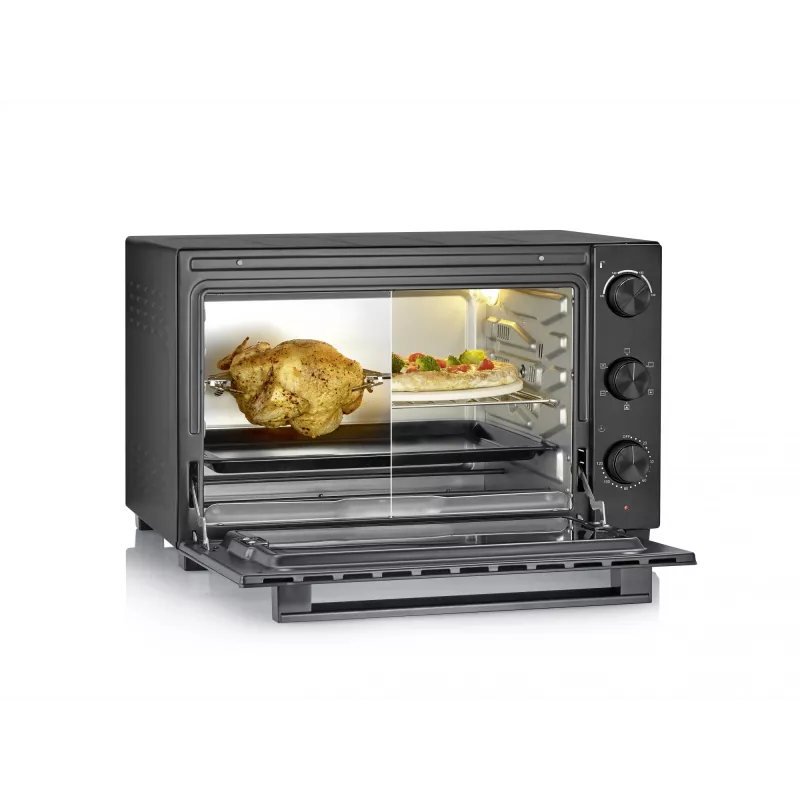 Freistehender Tisch-Elektrobackofen SEVERIN TO 2076 — 46 L, 1800 W, freistehend, schwarz, 515×420×365 mm