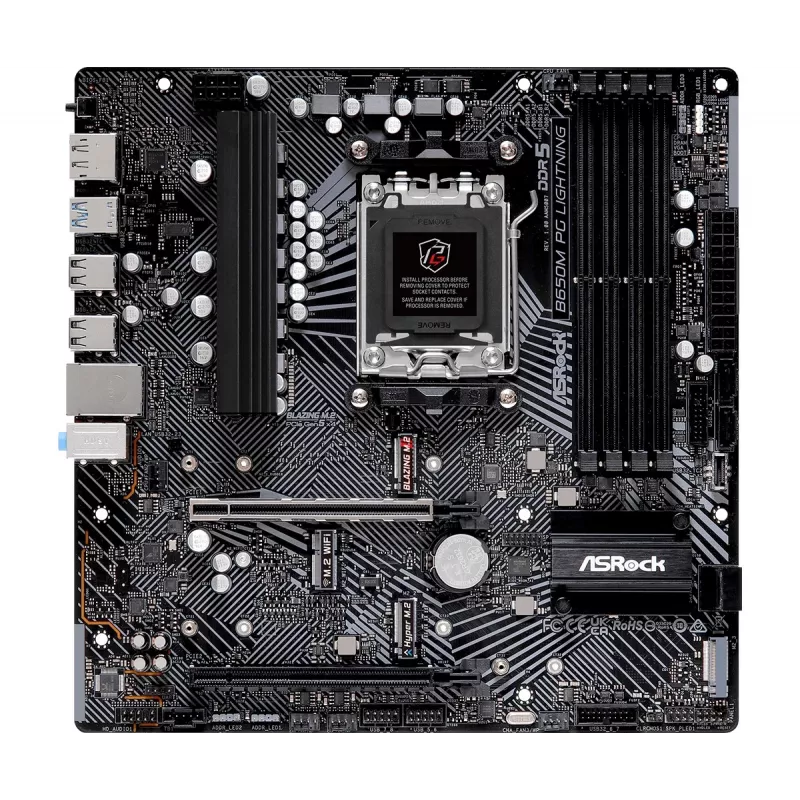 ASRock B650M PG Lightning AM5 Micro-ATX Motherboard