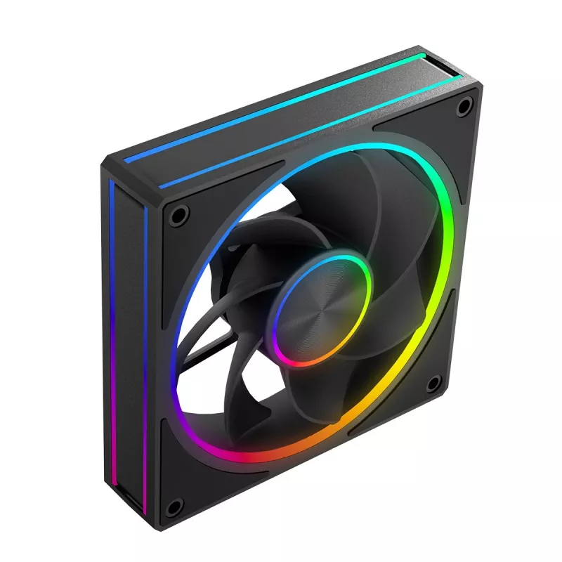 Gehäuselüfter MODECOM VOLCANO LOOP 120 ARGB Reverse Fan Schwarz 120 mm PWM 400–1400 RPM ARGB-Header